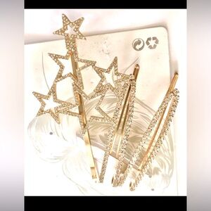 Gold fancy hair pins 3 pack